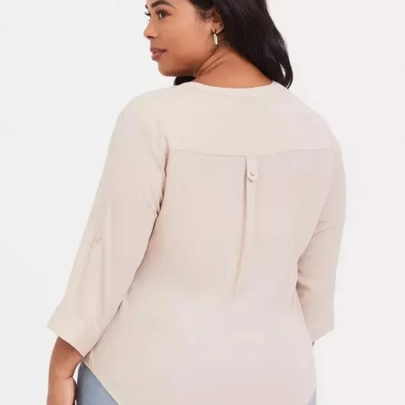 Torrid Harper Georgette 3/4 Sleeve Blouse Size 5 - Picture 7 of 7